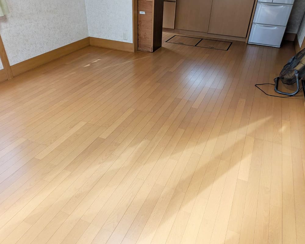 フローリング床洗浄の実績